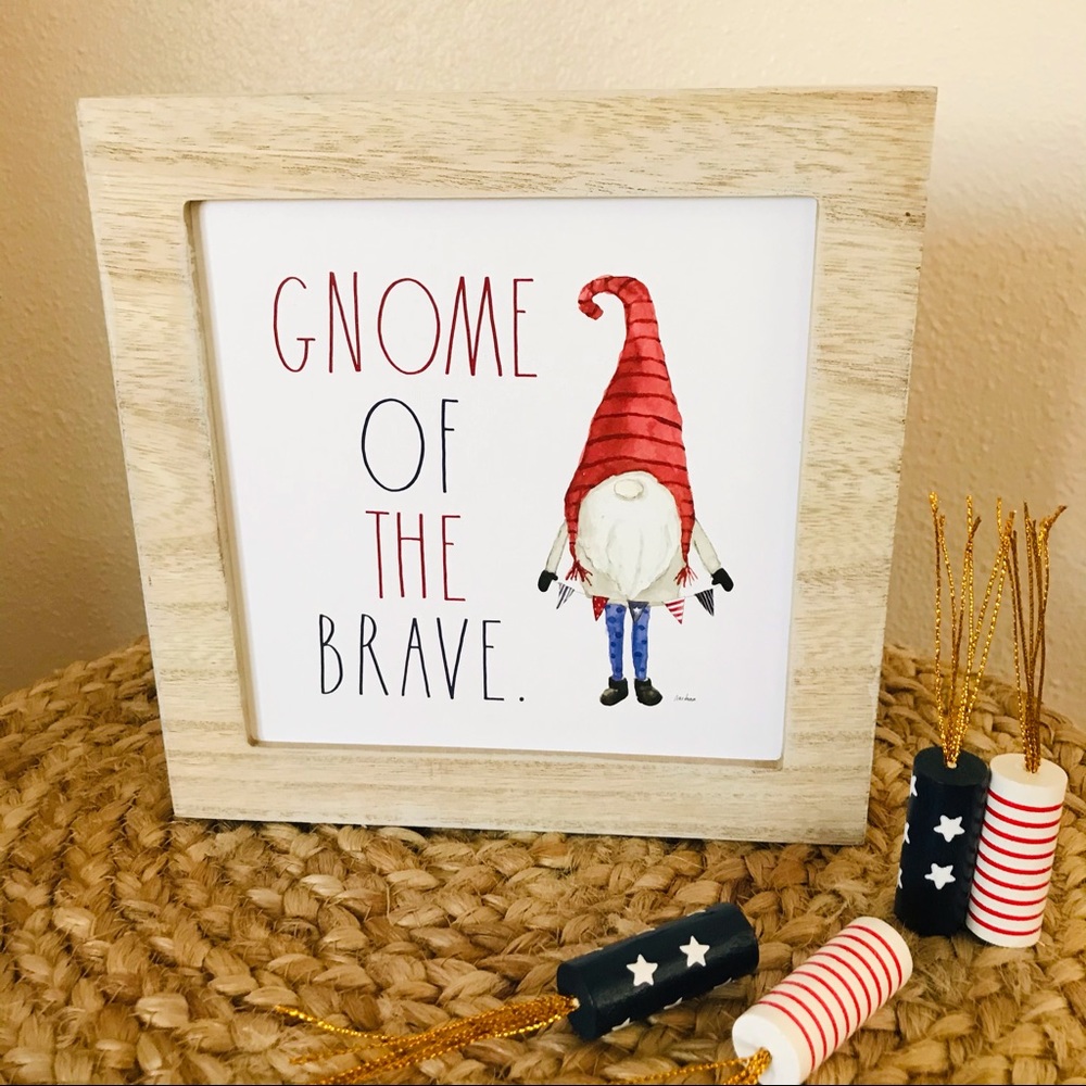 Rae Dunn Gnome of the Brave Sign